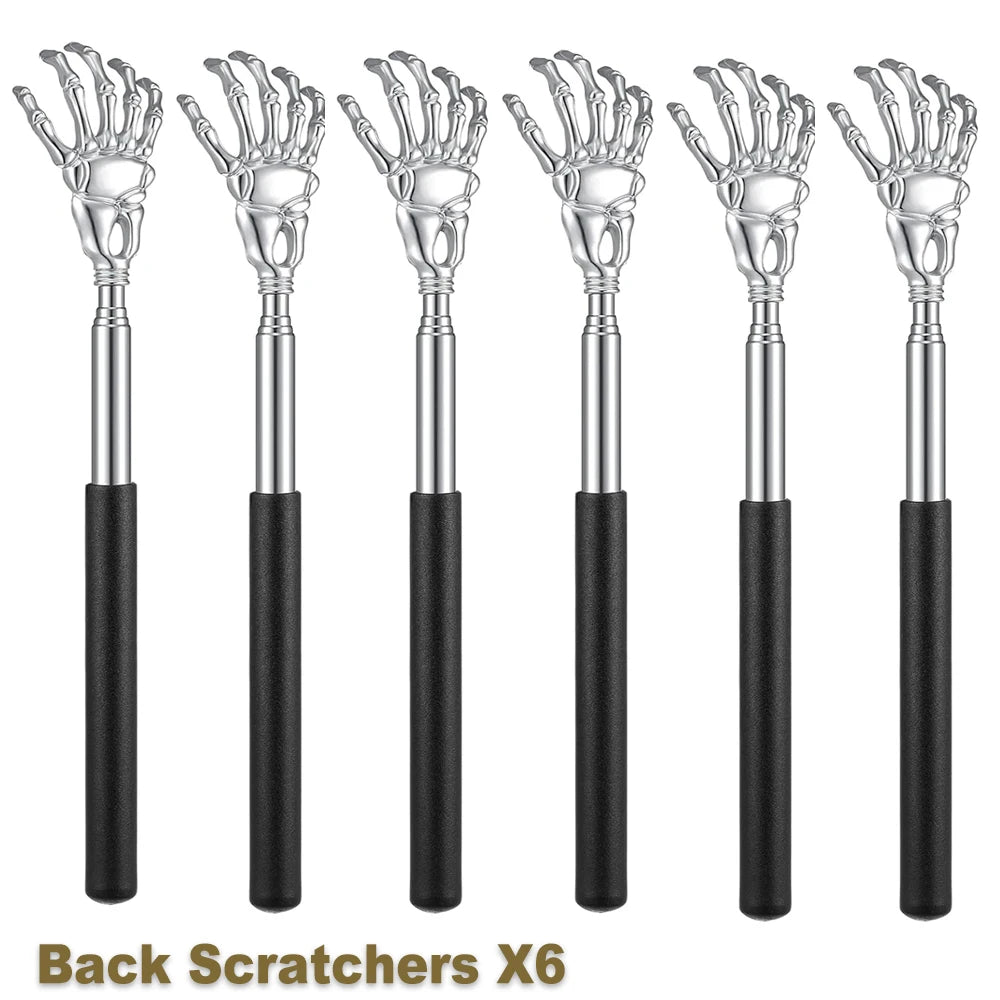 1PC random color Extendable Back Scratcher, Stainless Steel Portable Telescopic Rubber Handle Back Scratchers For Thanksgiving