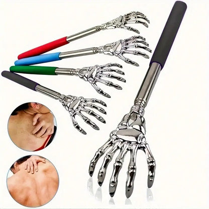 1PC random color Extendable Back Scratcher, Stainless Steel Portable Telescopic Rubber Handle Back Scratchers For Thanksgiving
