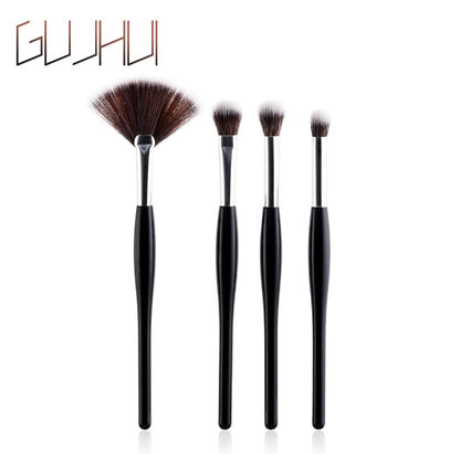 Professional 8-Piece Silver & Black Makeup Brush Set