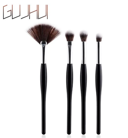 Professional 8-Piece Silver & Black Makeup Brush Set