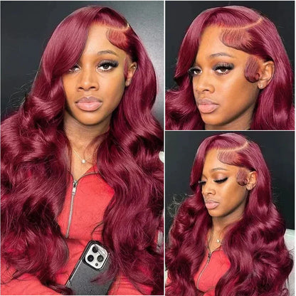 Bold Burgundy HD Lace Wig