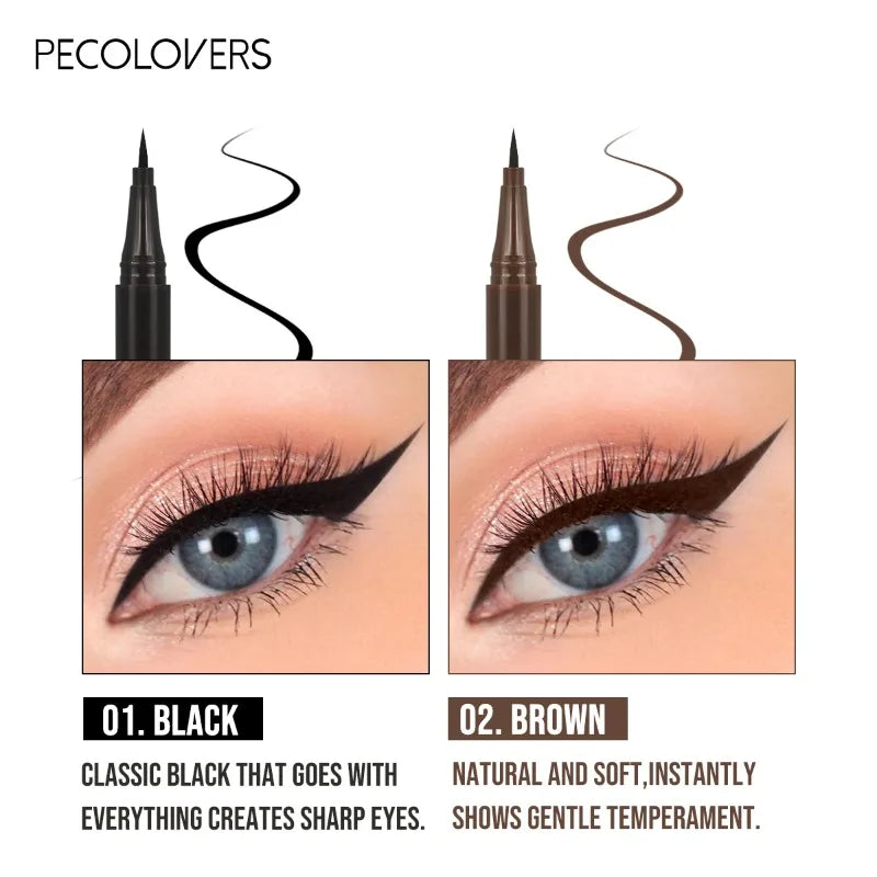 Waterproof Liquid Eyeliner Pen Set – Ultra-Fine Black Tip