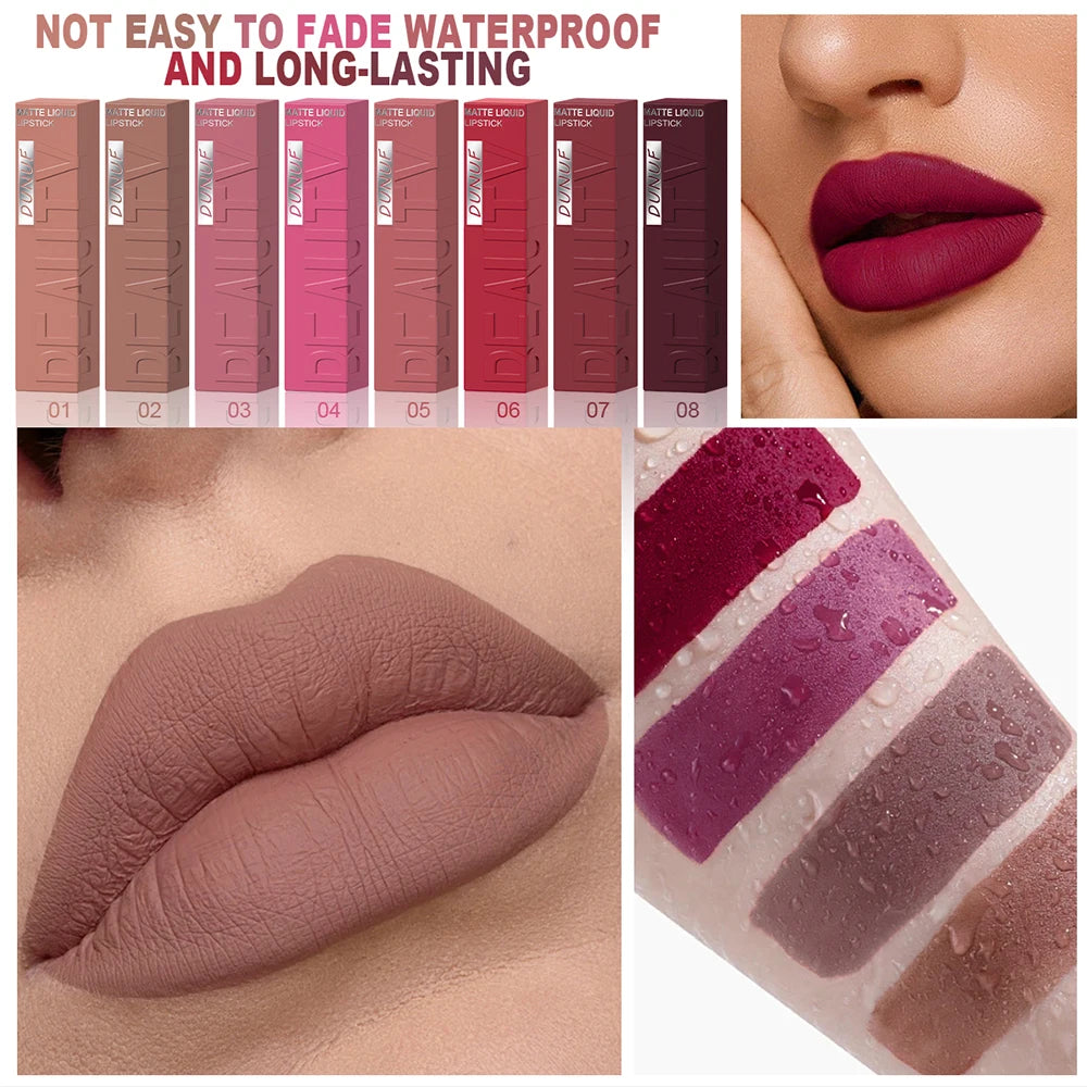 Matte Velvet Liquid Lipstick – Long-Wear Plumping Color