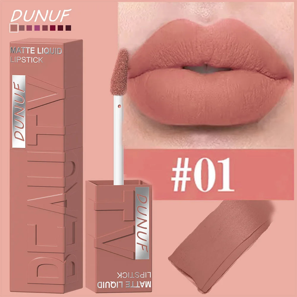 Matte Velvet Liquid Lipstick – Long-Wear Plumping Color