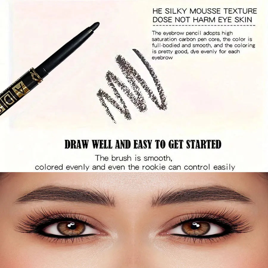 3-Piece Waterproof Cream Eyeliner Pencil Set