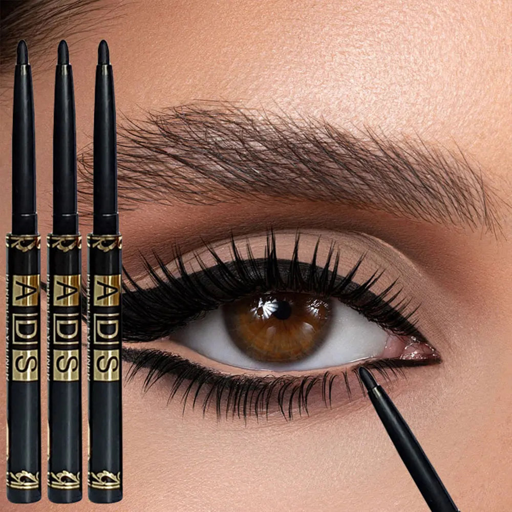 3-Piece Waterproof Cream Eyeliner Pencil Set