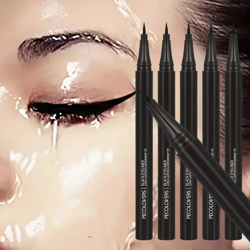 Waterproof Liquid Eyeliner Pen Set – Ultra-Fine Black Tip