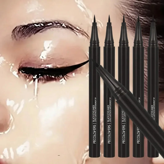 Waterproof Liquid Eyeliner Pen Set – Ultra-Fine Black Tip