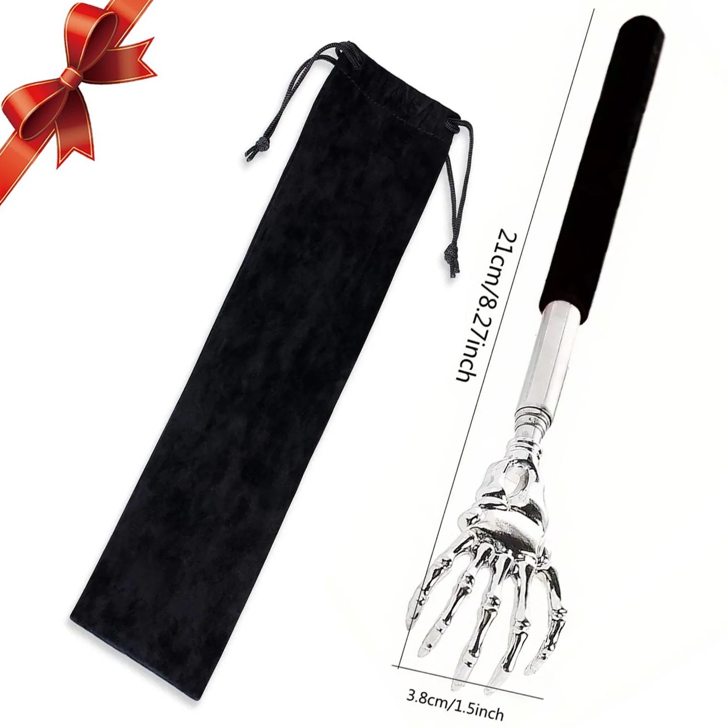 1PC random color Extendable Back Scratcher, Stainless Steel Portable Telescopic Rubber Handle Back Scratchers For Thanksgiving
