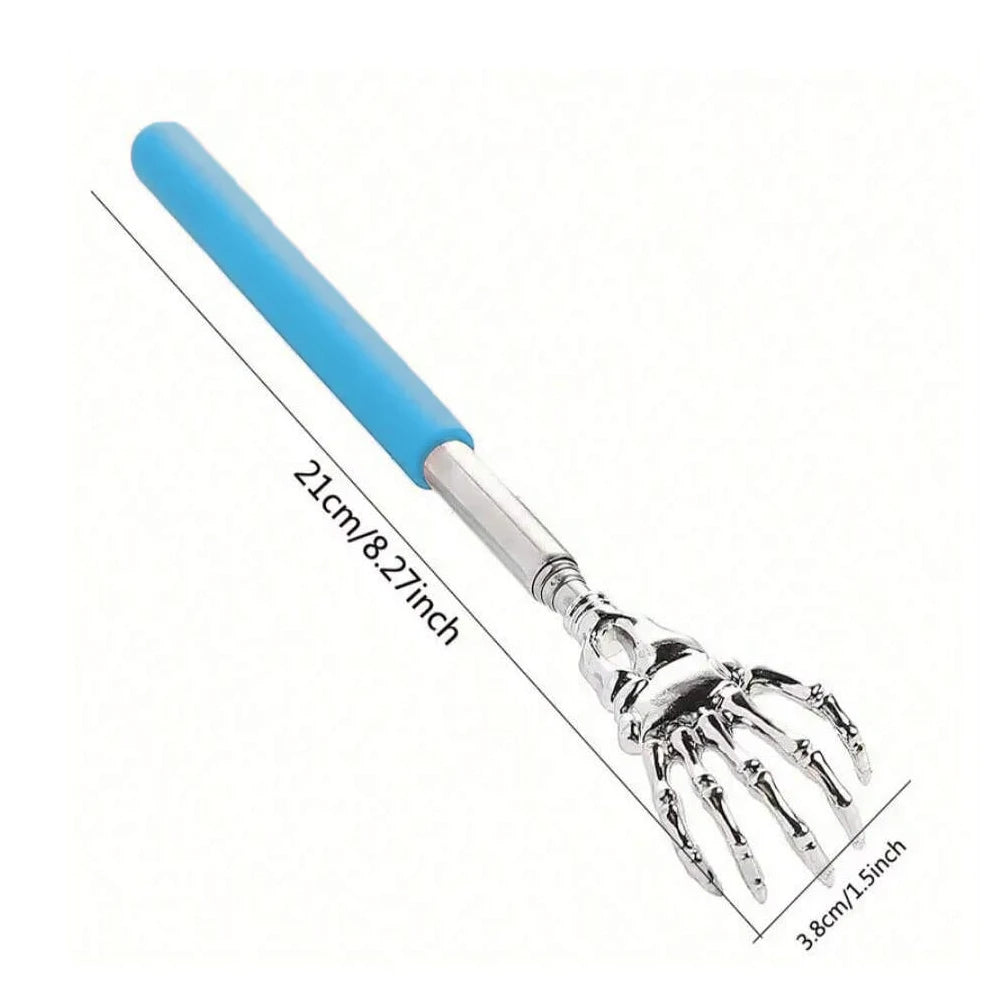 1PC random color Extendable Back Scratcher, Stainless Steel Portable Telescopic Rubber Handle Back Scratchers For Thanksgiving