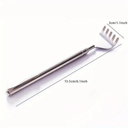 1PC random color Extendable Back Scratcher, Stainless Steel Portable Telescopic Rubber Handle Back Scratchers For Thanksgiving