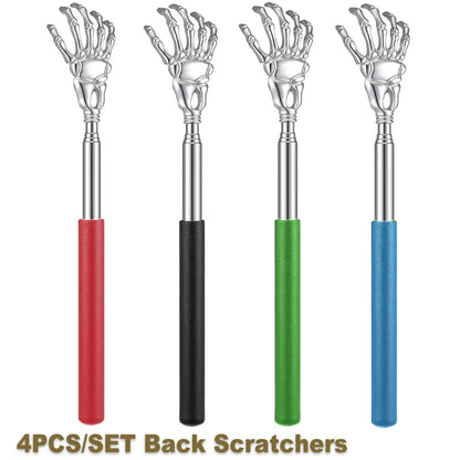 1PC random color Extendable Back Scratcher, Stainless Steel Portable Telescopic Rubber Handle Back Scratchers For Thanksgiving