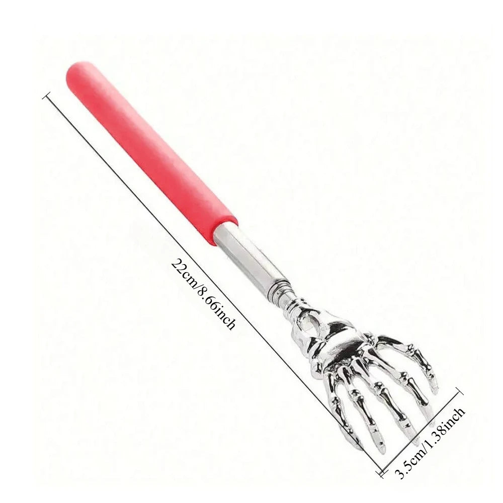 1PC random color Extendable Back Scratcher, Stainless Steel Portable Telescopic Rubber Handle Back Scratchers For Thanksgiving