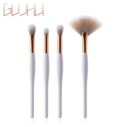 Professional 8-Piece Silver & Black Makeup Brush Set