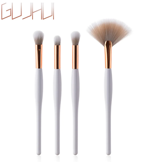 Professional 8-Piece Silver & Black Makeup Brush Set
