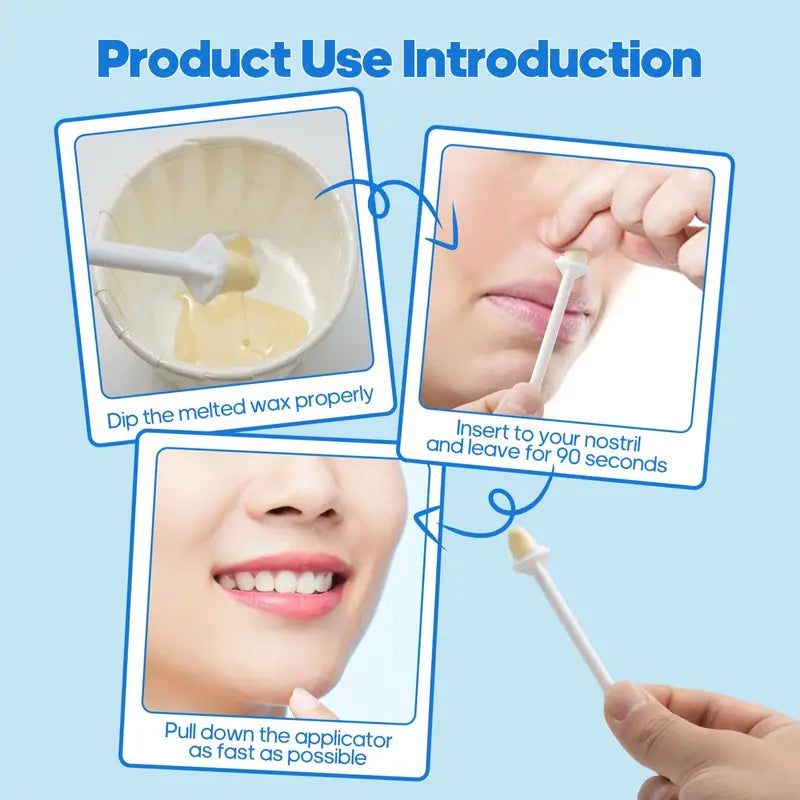 Dual-Tip Nasal Hair Wax Applicators